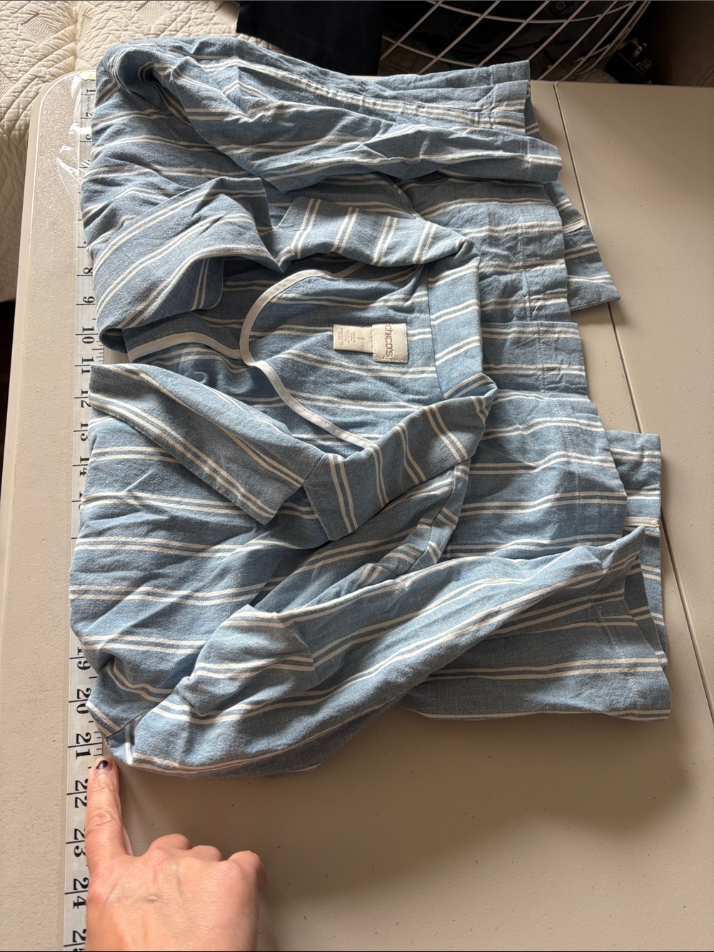 Chicos Striped Blazer Size 1 Blue White Hamptons Timesless Lightweight Event - Picture 11 of 14